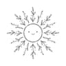 Sun with botanical rays